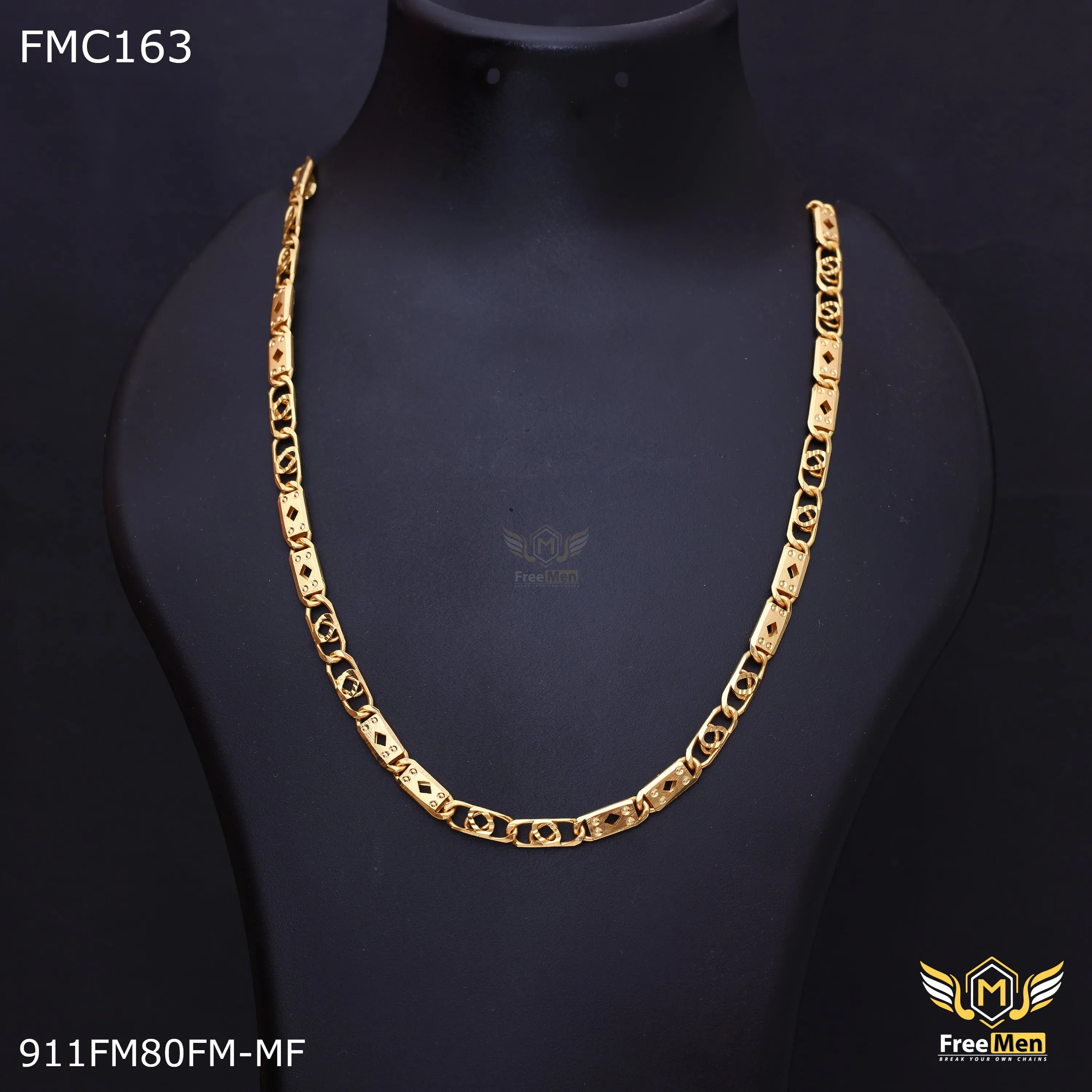 Freemen Diamond cut nawabi Chain for Men - FMC163