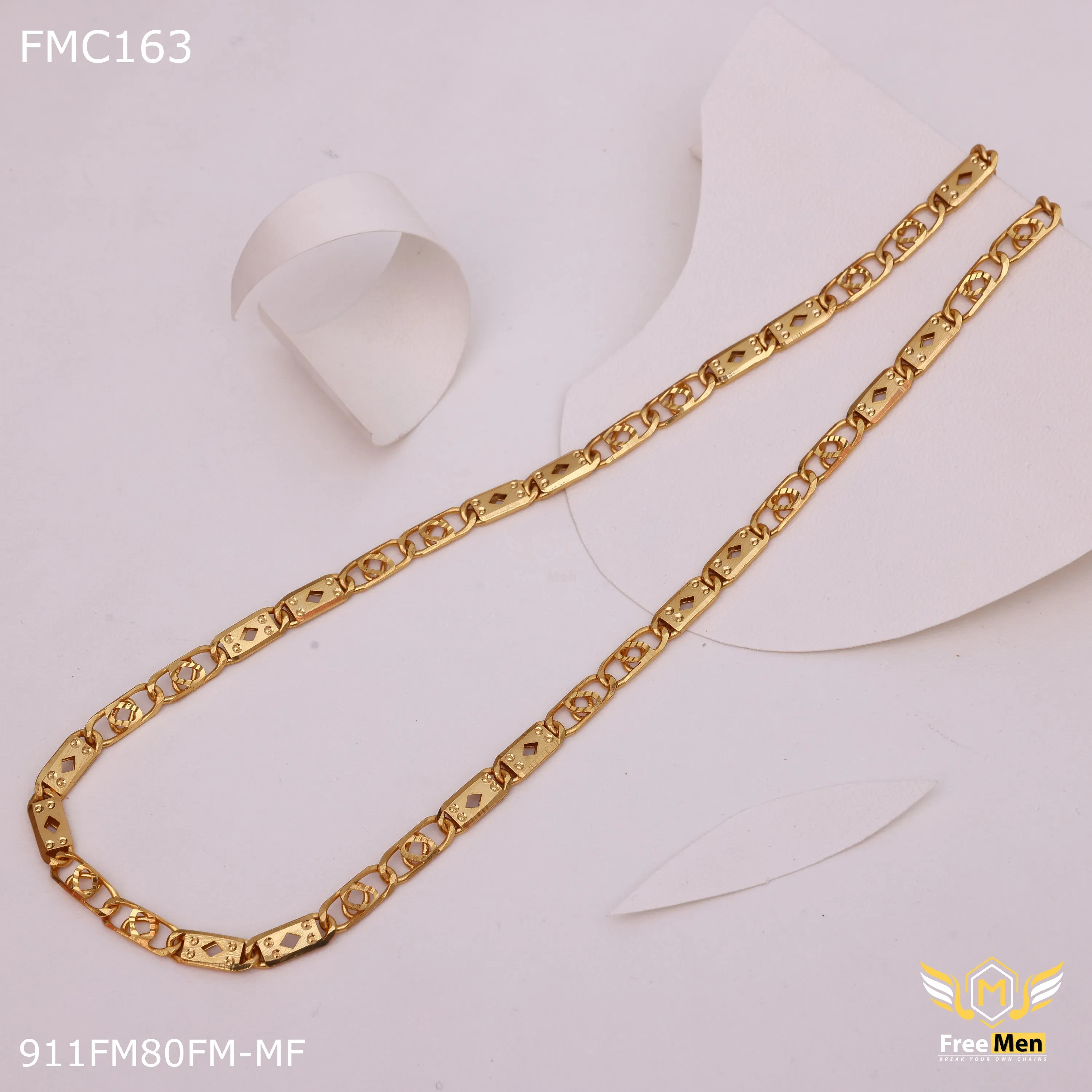 Freemen Diamond cut nawabi Chain for Men - FMC163