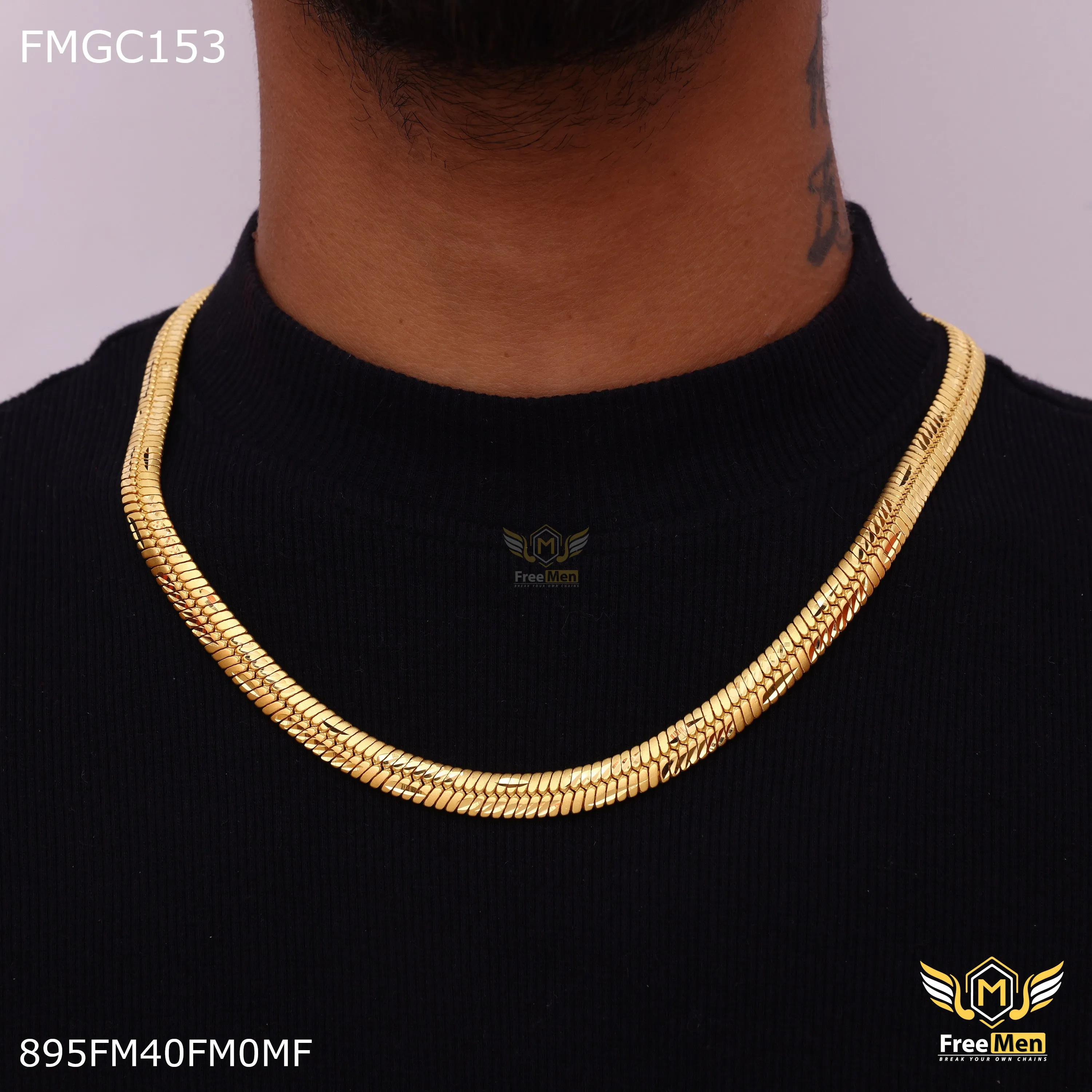 Freemen Gold Plated Traditional fantastic Chain for Men - FMGC153