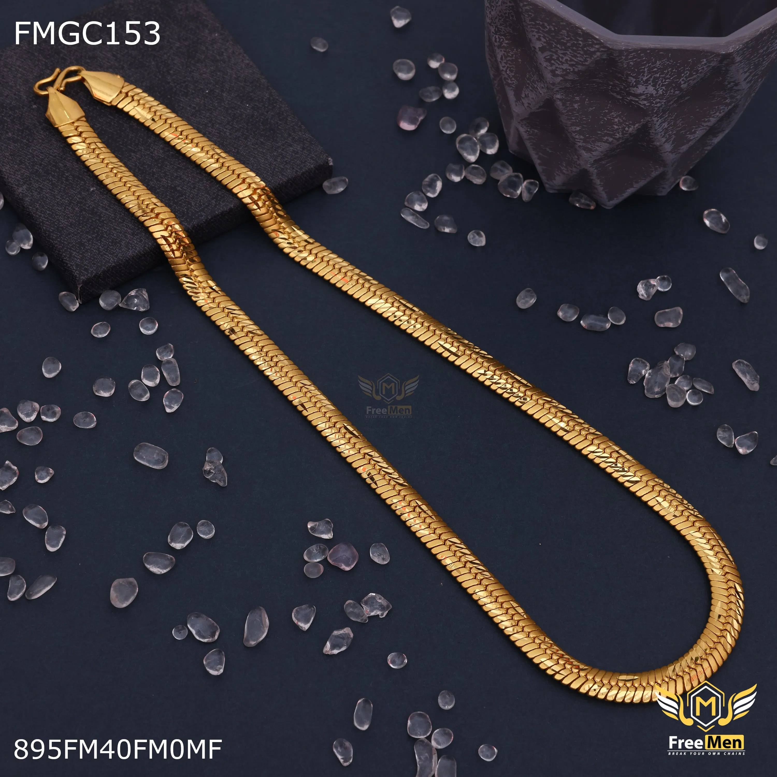 Freemen Gold Plated Traditional fantastic Chain for Men - FMGC153