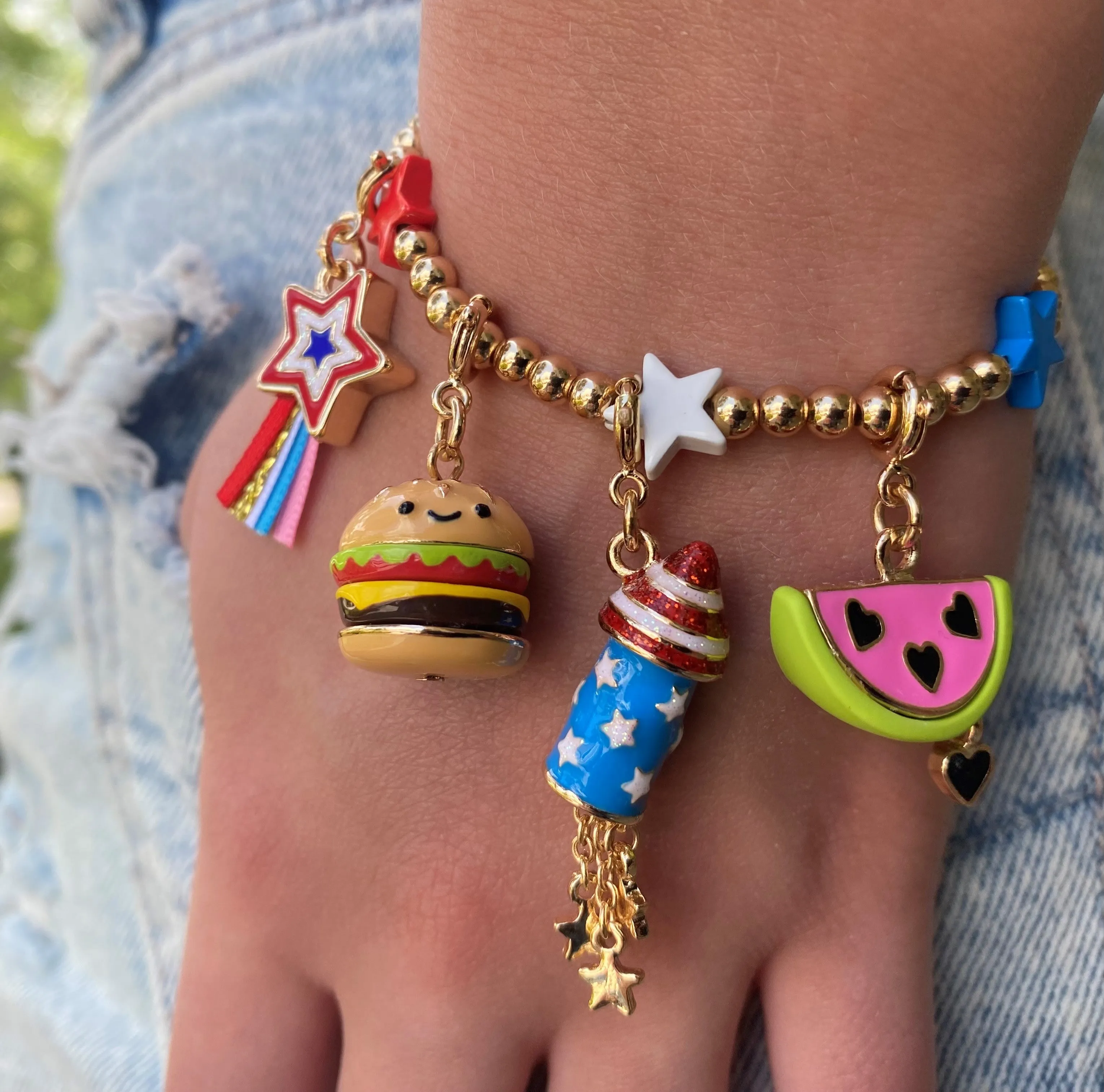 Gold Cheeseburger Charm
