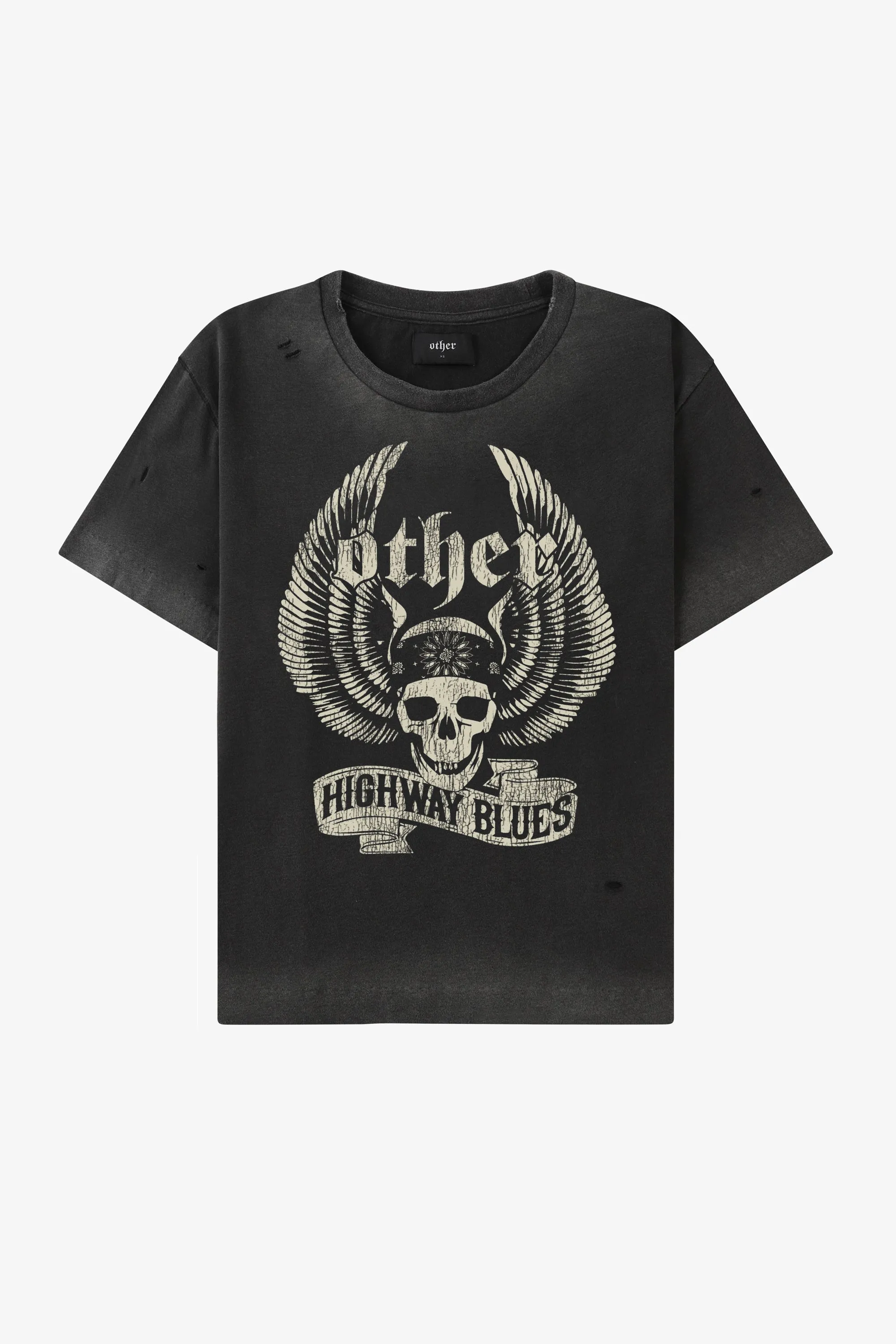 Highway Blues Skull Mono Vintage Tee