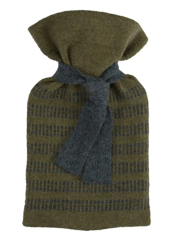Loden Cashmere Mini Hot Water Bottle & Eyemask Gift Set