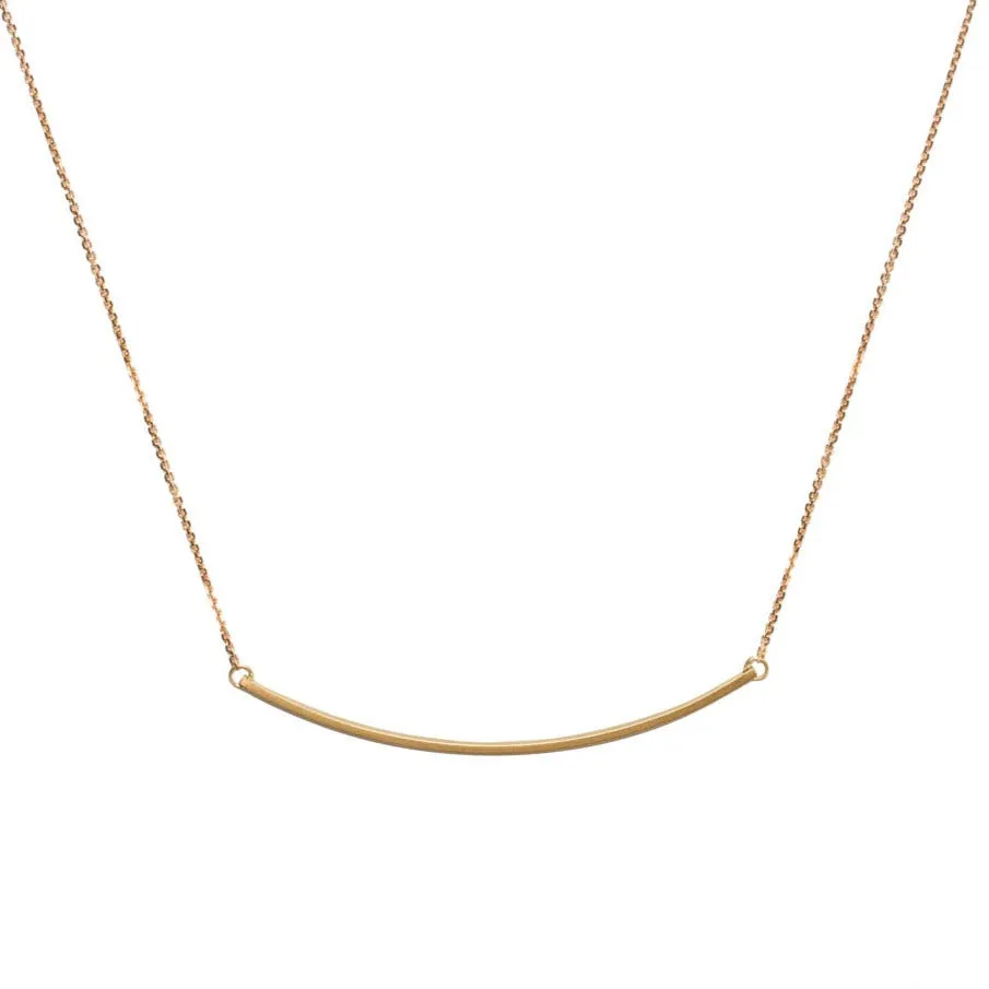 <!--NK769-->curved slinky bar necklace