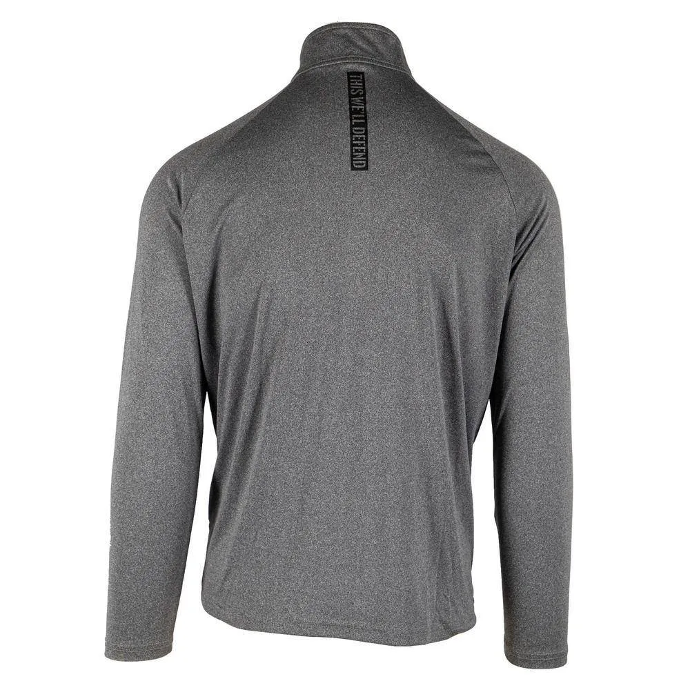 Men's 1/4 Zip Pullover - Heather Gray