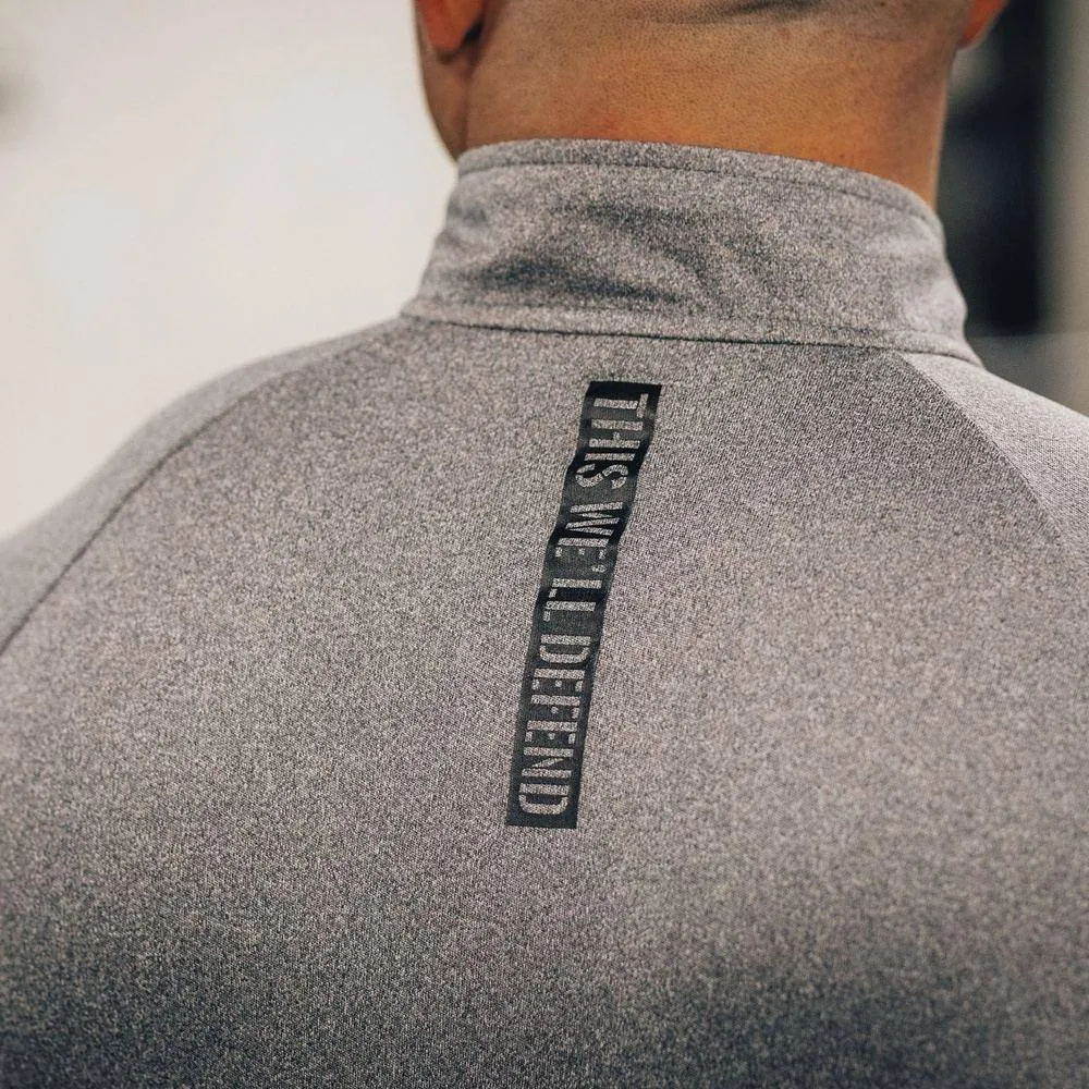 Men's 1/4 Zip Pullover - Heather Gray