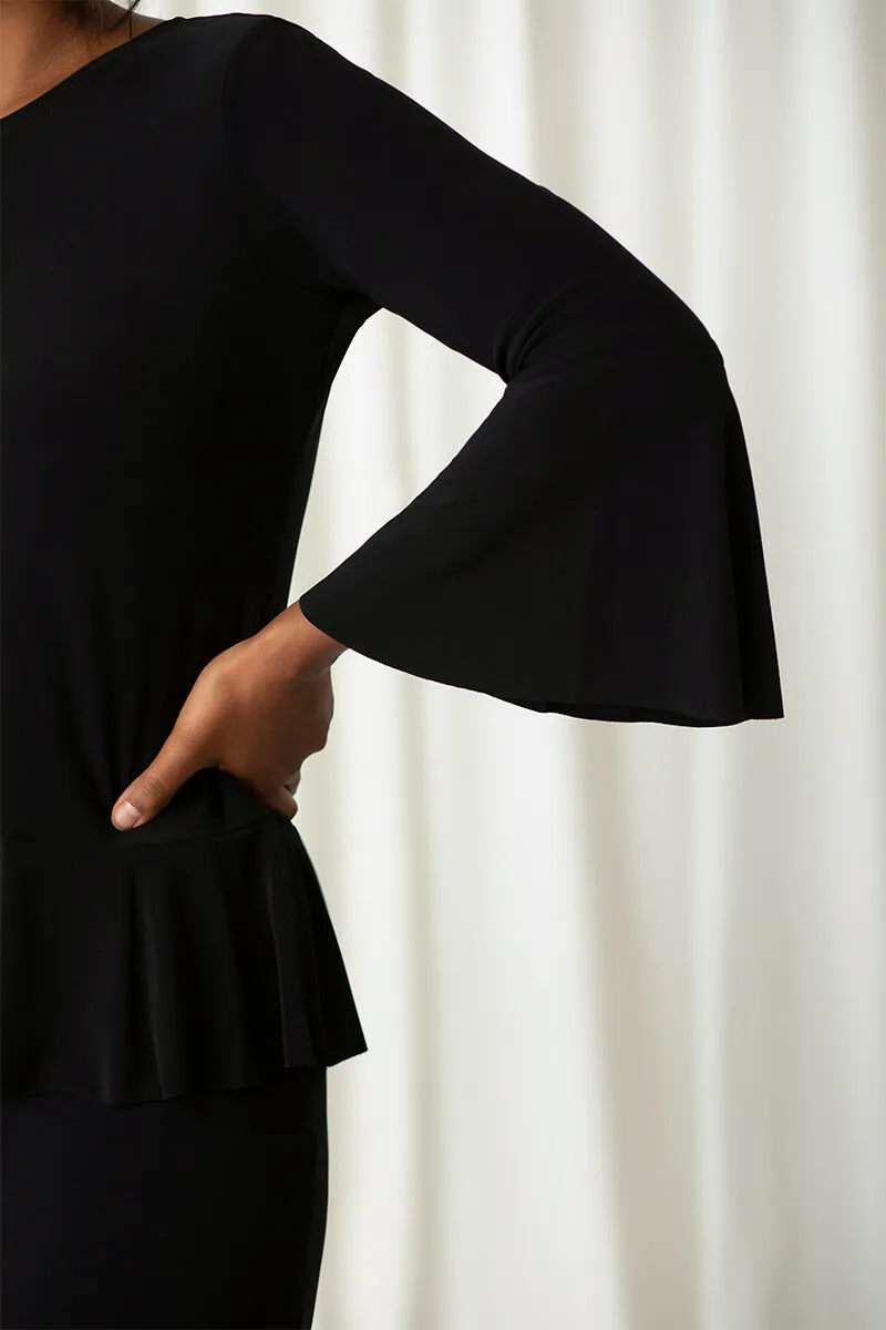 Nu Peplum Top | Black