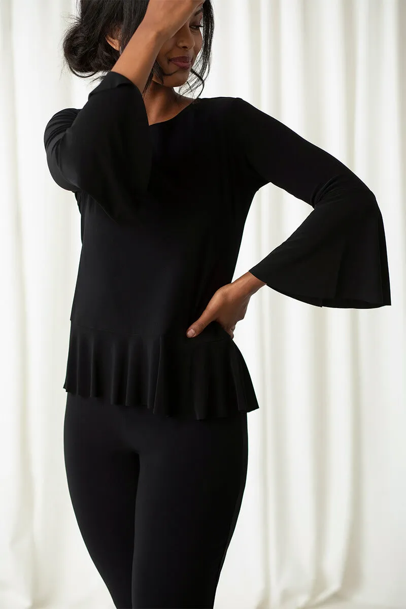 Nu Peplum Top | Black