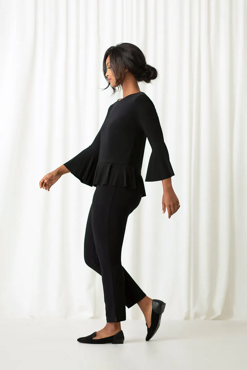 Nu Peplum Top | Black