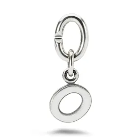 O, Silver Link Charm