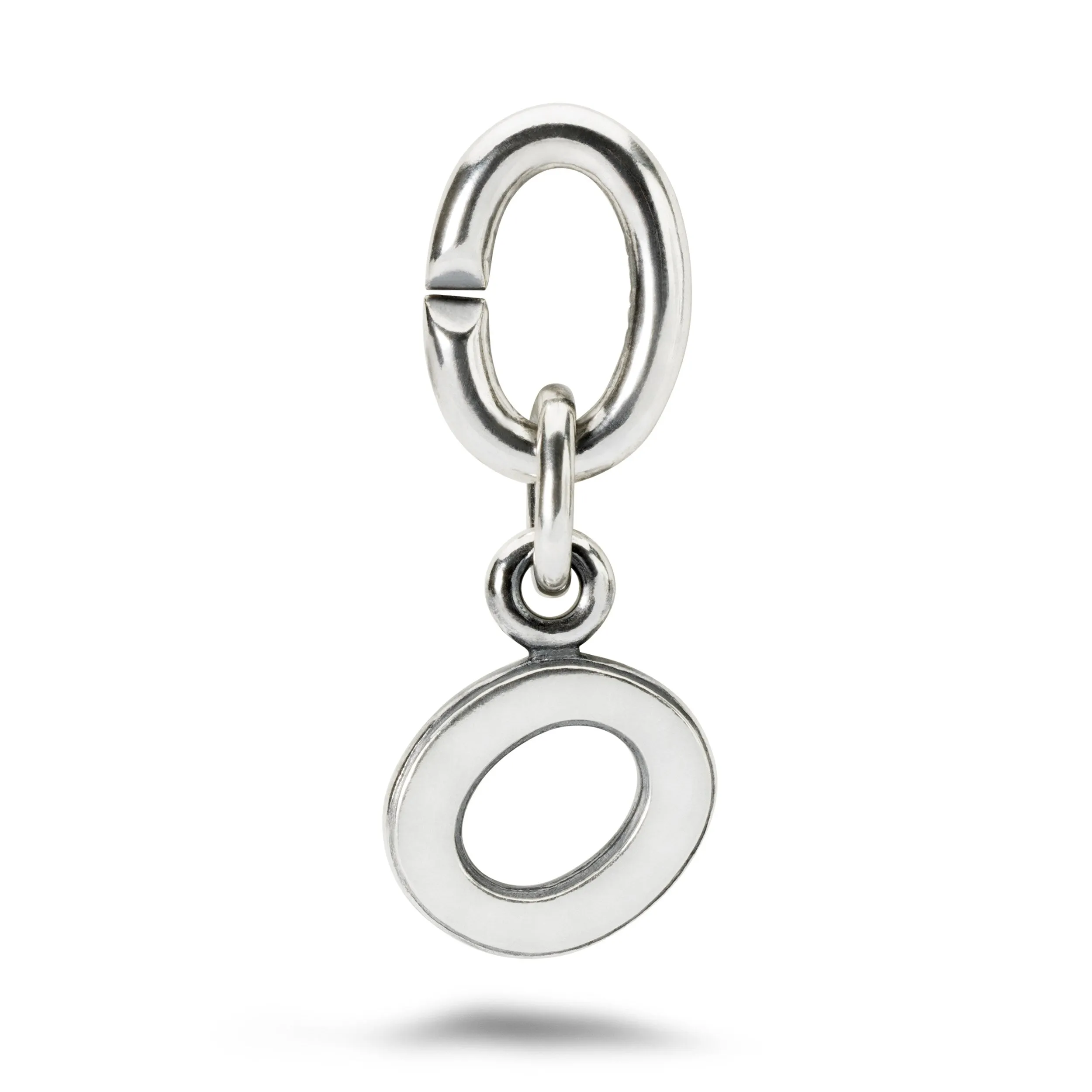 O, Silver Link Charm