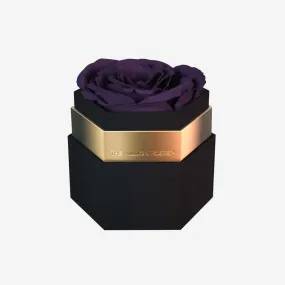 One in a Million™ Black Hexagon Box | Dark Purple Rose