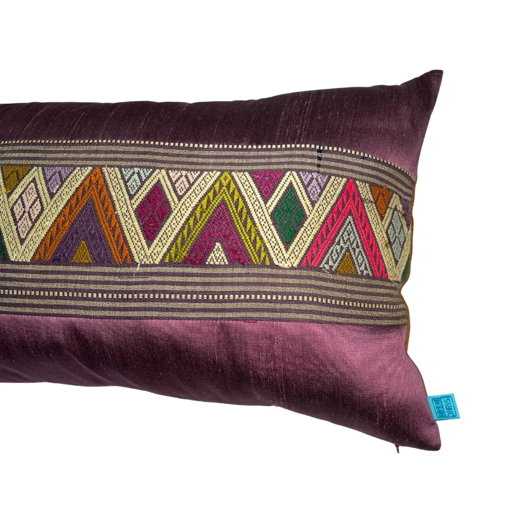 Plum Thai Textile Pillow
