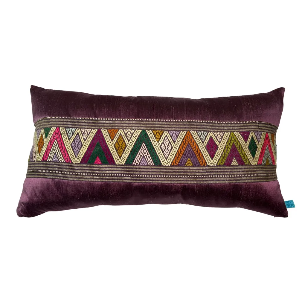 Plum Thai Textile Pillow