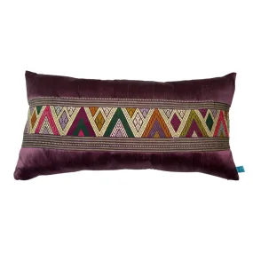 Plum Thai Textile Pillow