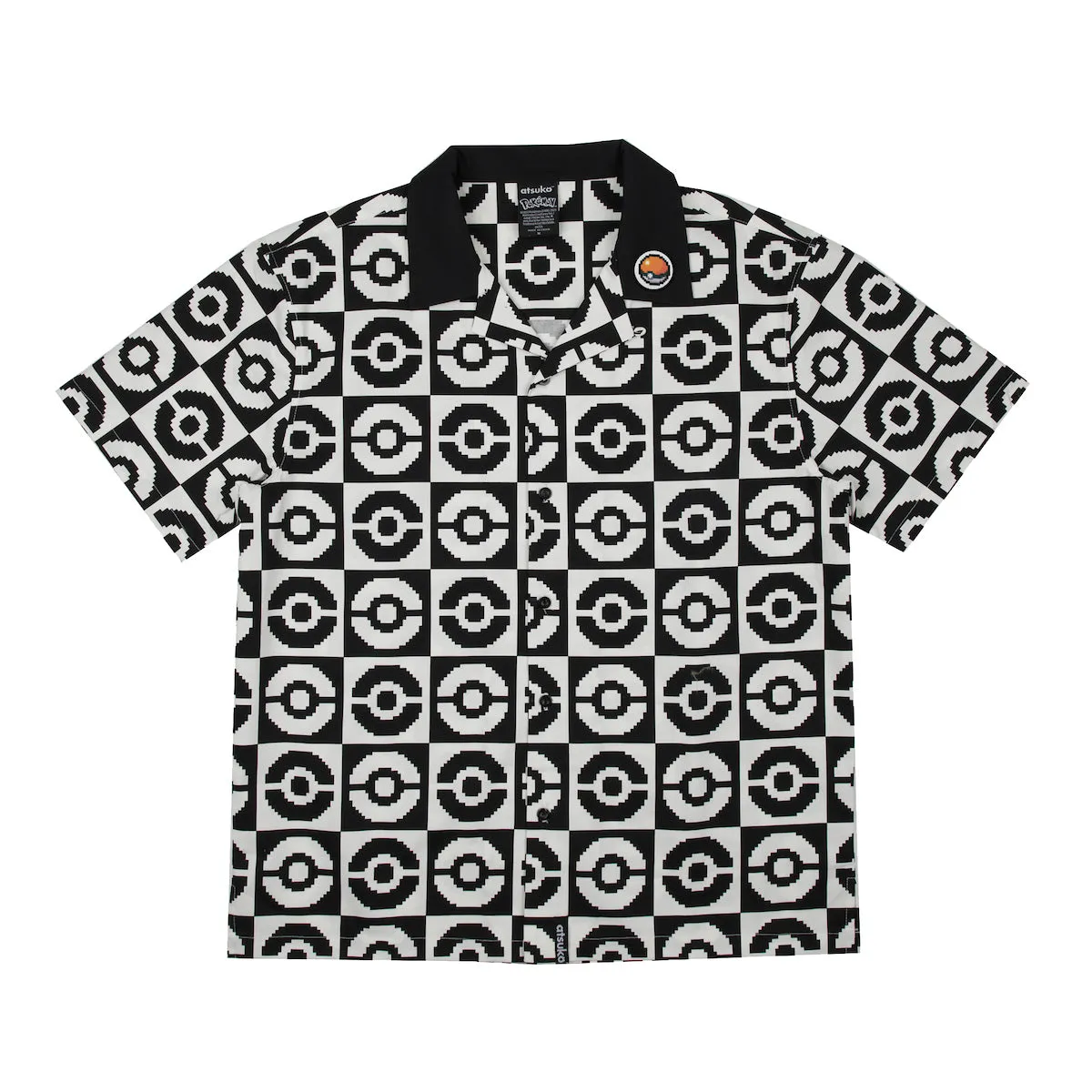 Poké Ball Allover Black & White Button-Down Set