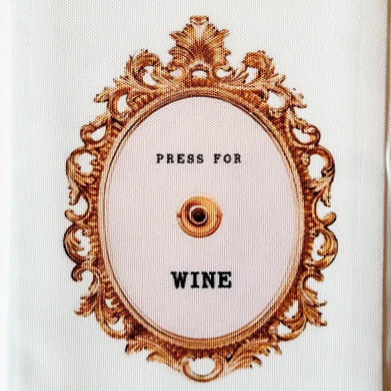 "Press For Wine" Kitchen Towel