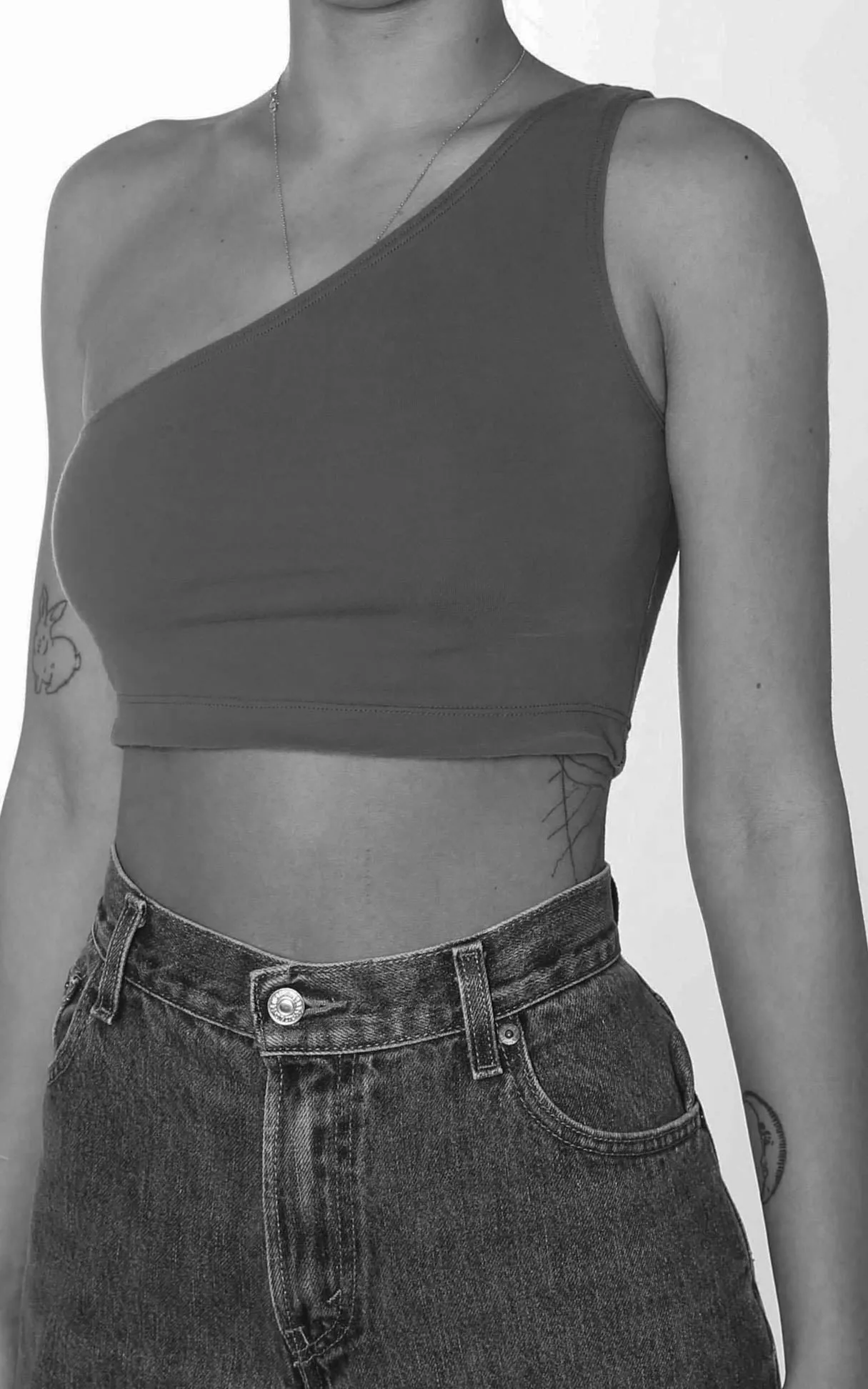 Rework Adidas One Shoulder Tank - XS