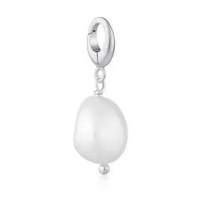 Silver Baroque Pearl Charm