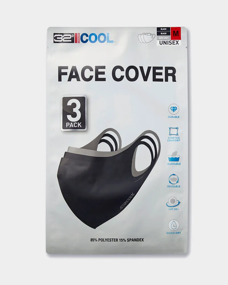 UNISEX REUSABLE 3-PACK FACE COVERING MASK