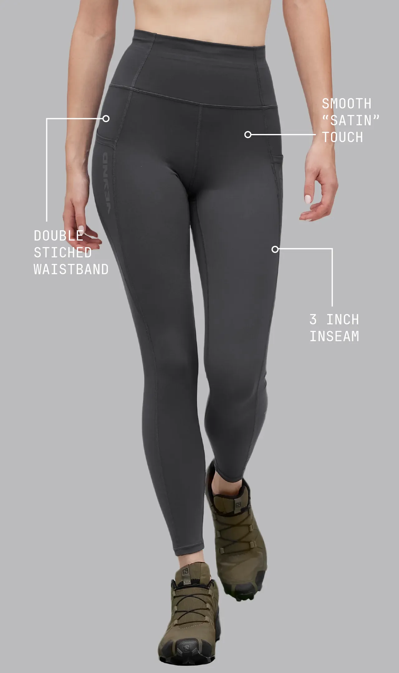 V_SCULPT® POCKET LEGGINGS - Dark Gray